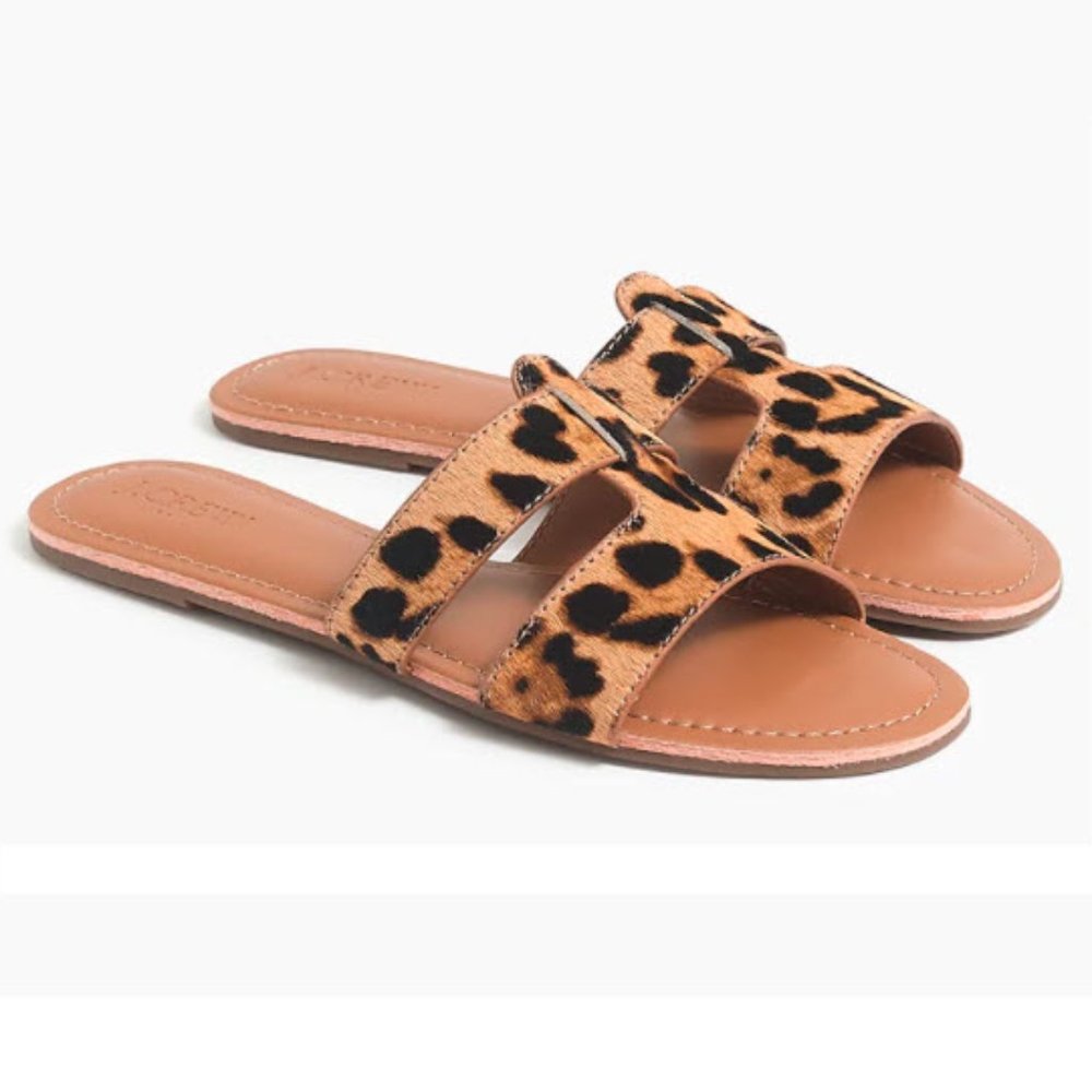 J. Crew Factory - Calf Hair Beachside slide sandal